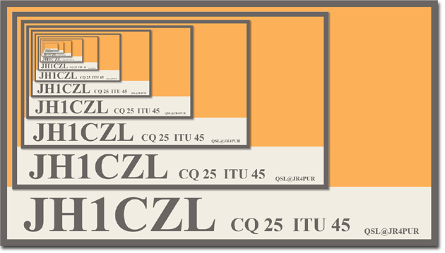 QSL@JR4PUR #389 - A JH1CZL QSL