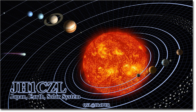 QSL@JR4PUR #418 - QSL@JR4PUR #418 - Japan, Earth, Solar Systemm