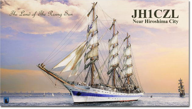 QSL@JR4PUR #519 - Sailing Ship