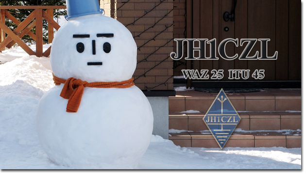 QSL@JR4PUR #641 - Snowman (aka:Yukidaruma)