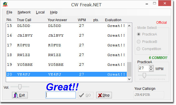 CW Freakはじめました