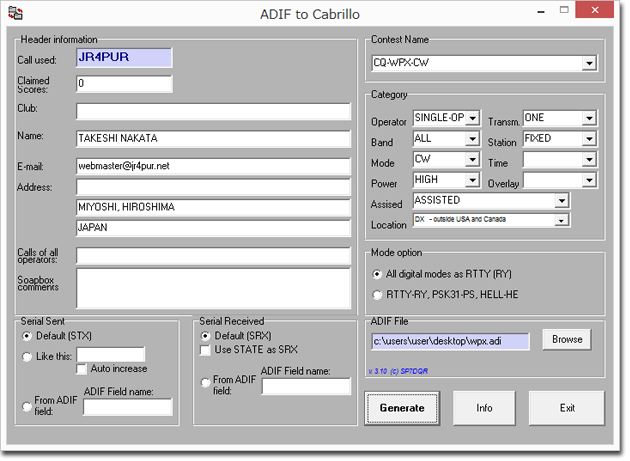 CQ WW WPX Contest, CWに参加しました