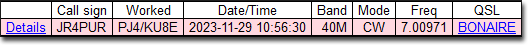 PJ4/KU8E - Bonaire（ボネール島）をLoTWでCFM